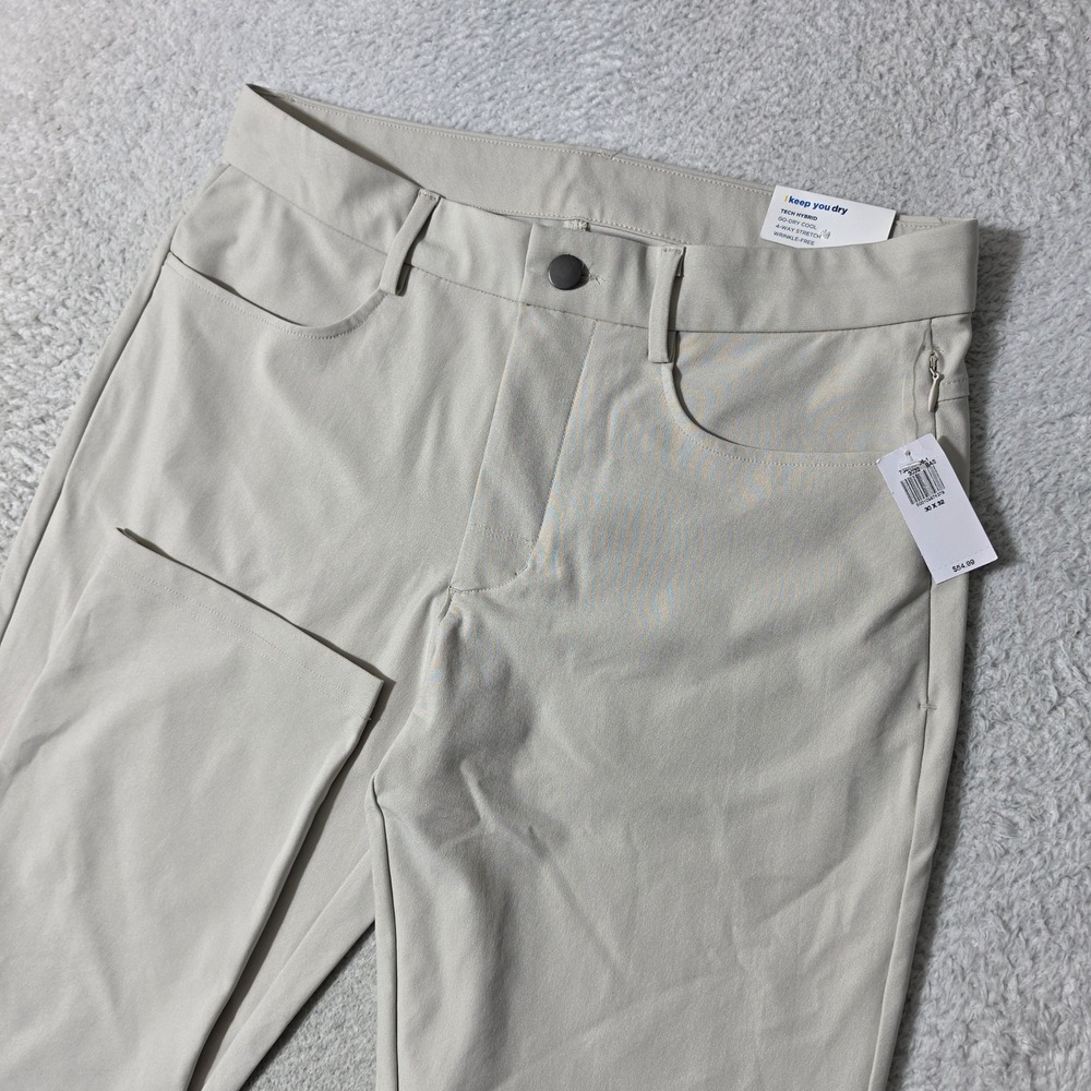 NEW Old Navy Tech Hybrid Pants Mens 30/32 Gray Slim‎ Go-Dry Cool Stretch $55